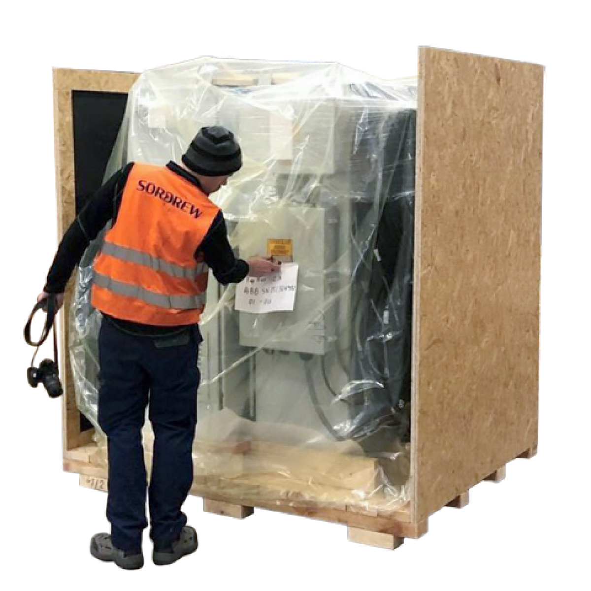 Verpacken beim Kunden vor Ort