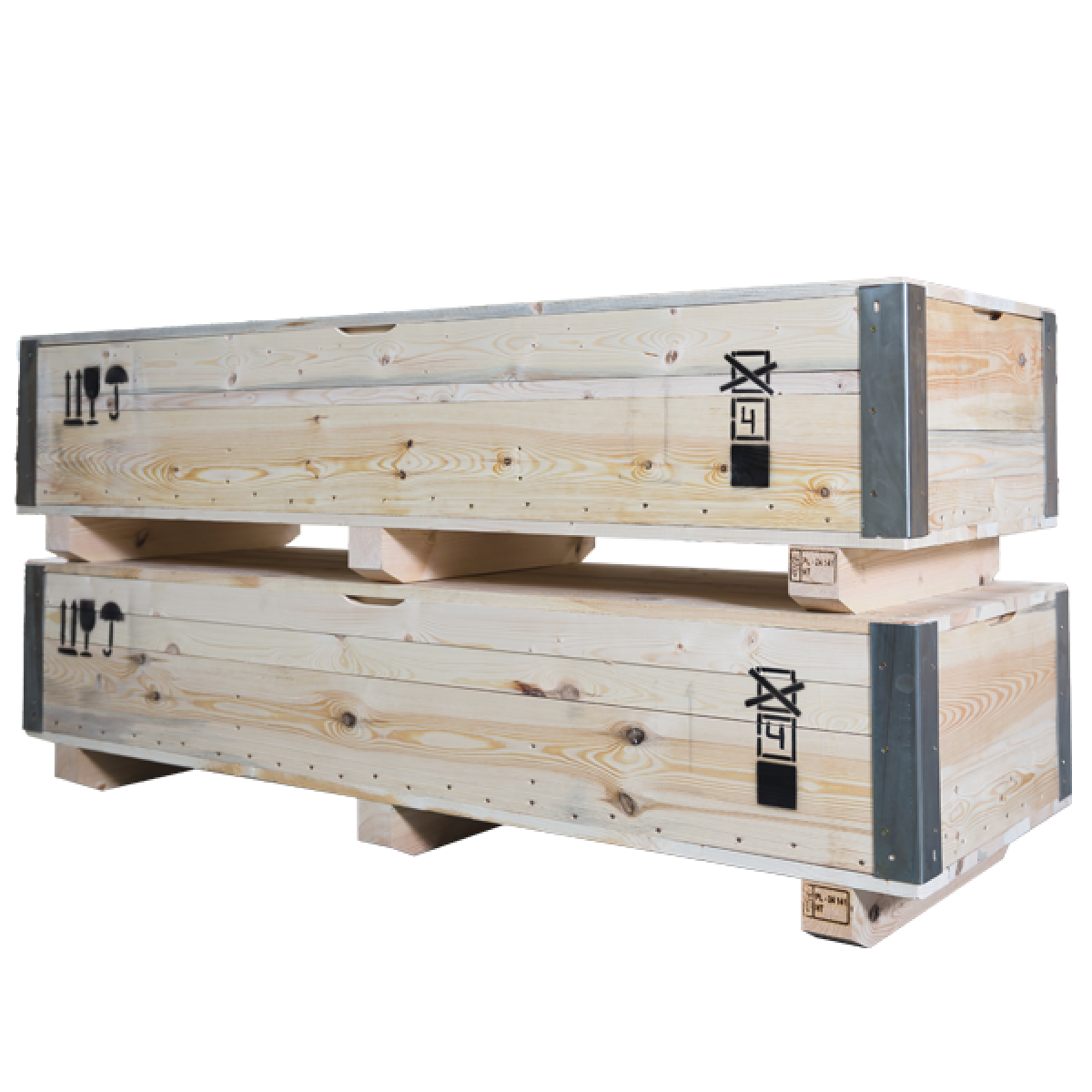 Solid wood crates
