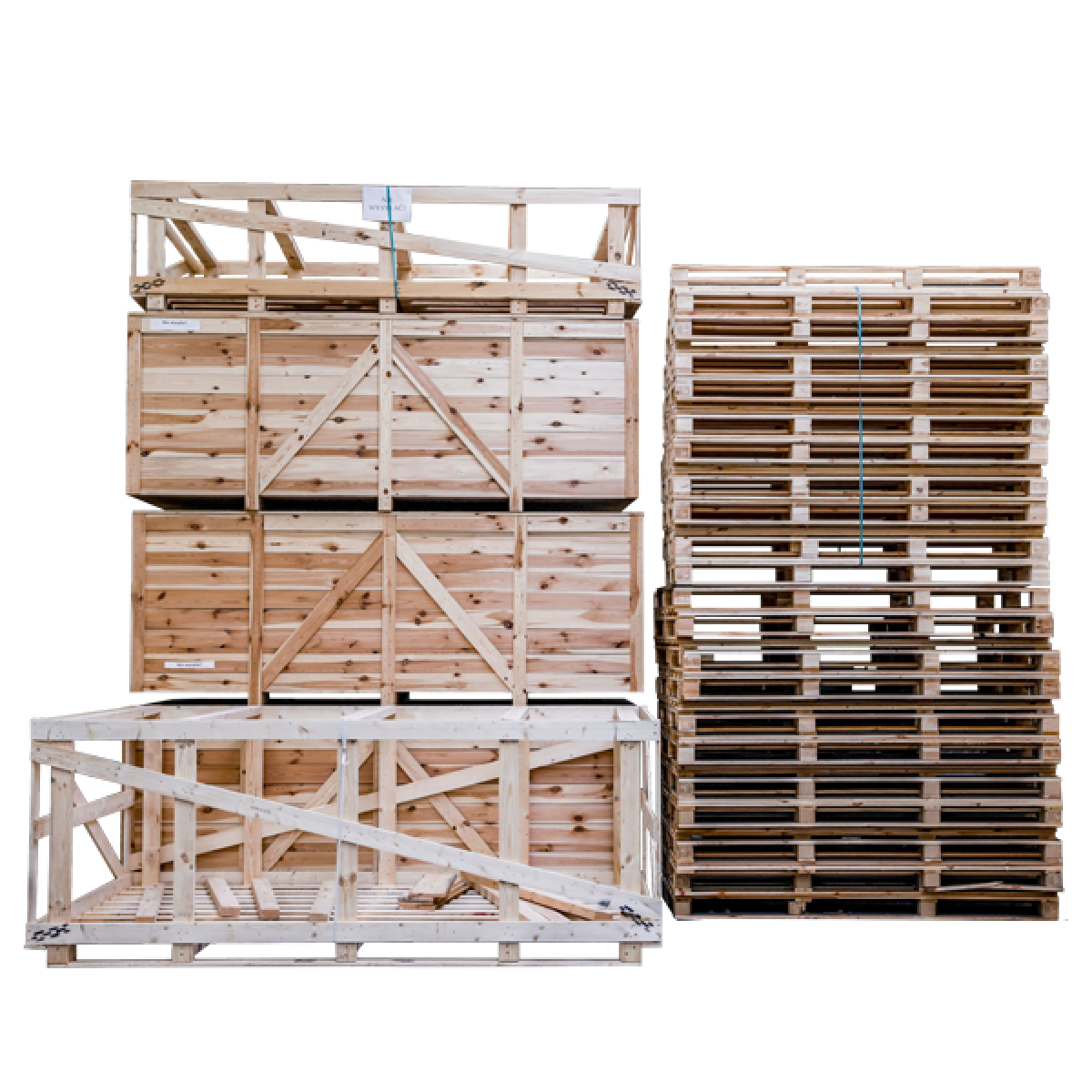 Caisses ajourées, plates-formes et palettes non standard